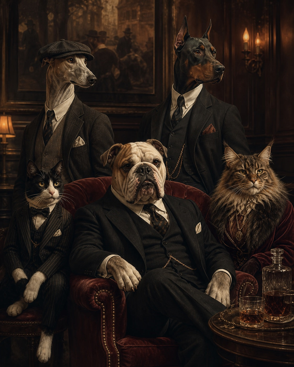 The Velvet Paw Society custom pet portrait