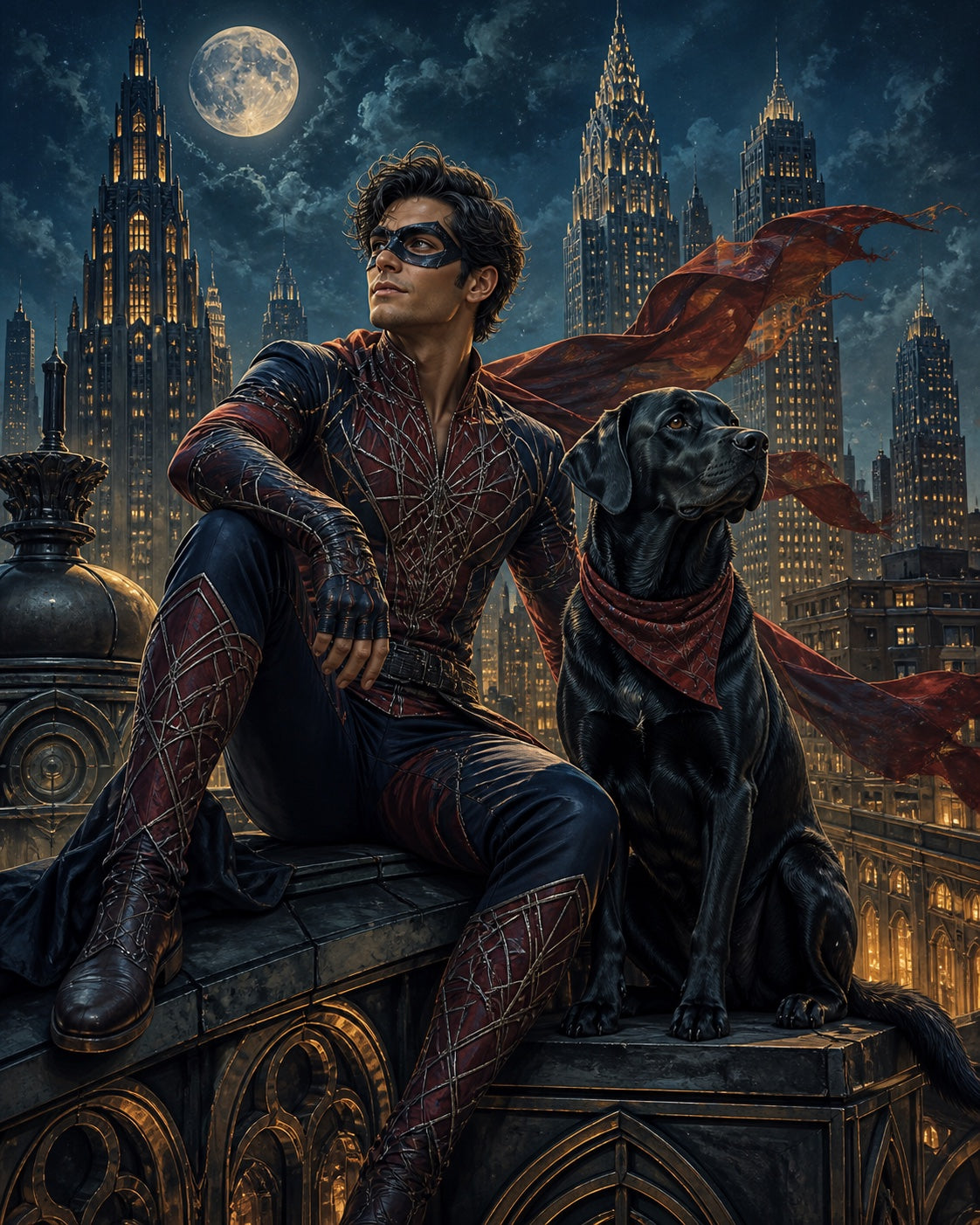 Webbound Guardians custom pet portrait