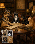 Great Pet Council custom multi-pet portrait from separate photos